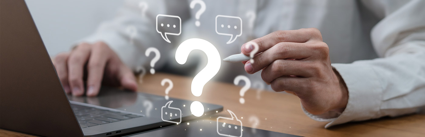 Person looking for answers online