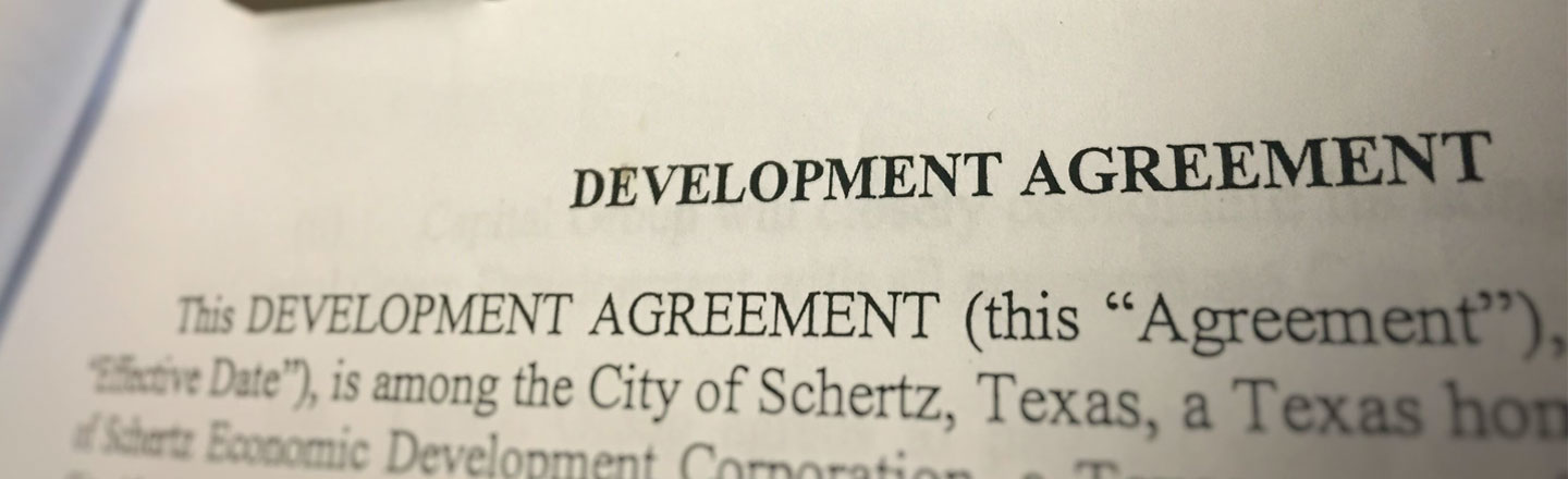 Development Agreement close-up